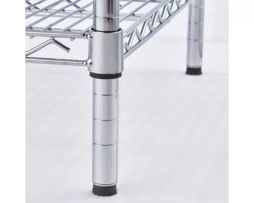 regał chromowany, 4 półki, składany, 1213x610x1800 mm Hromēts tērauds, 4 līmeņu uzglabāšanas plaukts, 1213x610x1800 mm, Stalgast, 681123