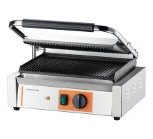 Panini contact grill, ribbed p 2.2 kw, Stalgast, 742038