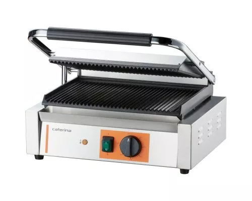 PANINI contact grill, ribbed P 2.2 kW Panini kontaktgrils, rievotais p 2,2 kw, Stalgast, 742038