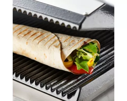 PANINI contact grill, ribbed P 2.2 kW Panini kontaktgrils, rievotais p 2,2 kw, Stalgast, 742038