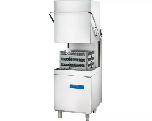 zmywarko wyparzarka, kapturowa, dozownik płynu myjącego, pompa wspomagająca płukanie, P 10.8 kW, U 400 V Pārsega trauku mazgājamā mašīna 500x500, 10,8 kw ar dozēšanas mazgāšanas sūkni un skalošanas pastiprinātāja sūkni, Stalgast, 803036