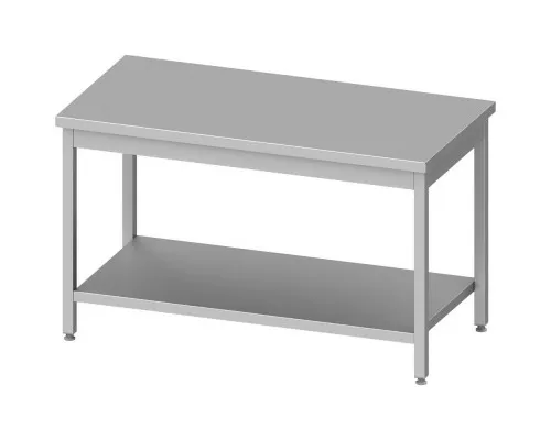 stół centralny z półką 600x600x850 mm skręcany Centrālais galds ar plauktu 800x600x850 mm, montāžai, Stalgast, 950106060