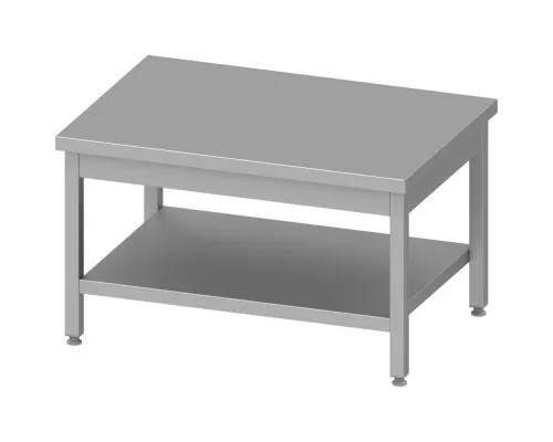 stół niski centralny z półką 1000x700x600 mm skręcany Zems centrālais galds ar plauktu 1000x700x600 mm, montāžai, Stalgast, 954257100