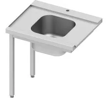 Iekraušanas galds (l) 1 izlietne bez plaukta stalgast trauku mazgājamajai mašīnai uz divām kājām 800x670x870 mm montāžai, Stalgast, 954777080