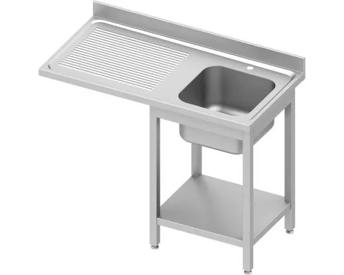 table with a 1-compartment sink (R) and place for a refrigerator or a dishwasher 1200x700x900 mm, for assembly Table with a 1-compartment sink (r) and place for a refrigerator or a dishwasher 1200x700x900 mm, for assembly, Stalgast, 954897120