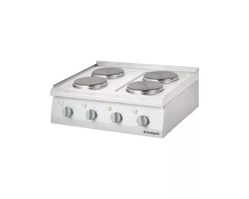 kuchnia elektryczna, 4-polowa, nastawna, 10.4 kW 4-baseinu elektriskās darba virsmas diapazons 800x700 10, 4 kw, Stalgast, 9706000