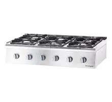 6-burner gas counter top range 1200x700 36, 5kw - g20 