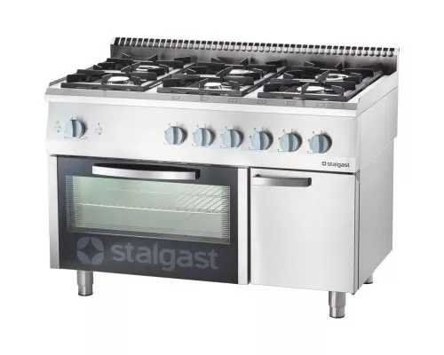 плита газовая 6-ти комфорочная раз. 1200x700х850 с духовкой газовой 36, 5+5 kВт - G20 Плита газовая 6-ти комфорочная раз. 1200x700х850 с духовкой газовой 36, 5+5 kвт - g20, Stalgast, 9711210