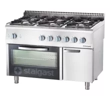 6-burner gas range 1200x700x850 with oven (800) 36, 5+5 kw - g30/31 