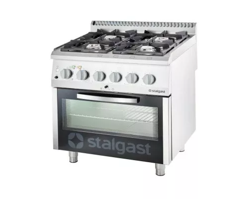 плита газовая 4-х конфорочная с духовкой электрической 20, 5 кВт (комплект)- G30 (пропан-бутан) Плита газовая 4-х конфорочная с духовкой электрической 20, 5 квт (комплект)- g30 (пропан-бутан), Stalgast, 9715130