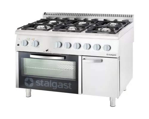 плита газовая 6-ти комфорочная раз. 1200x700х850 с духовкой электрической 32, 5+7 kВт(статичная) - G30 Плита газовая 6-ти комфорочная раз. 1200x700х850 с духовкой электрической 32, 5+7 kвт(статичная) - g30, Stalgast, 9718130