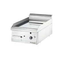Gas grill plate, smooth, 6.5 kw, g20, chrome, Stalgast, 9736110
