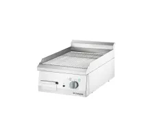 Electric, ribbed grill plate, 4 kw, chrome