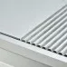 Electric grill plate, smooth-ribbed, 8.1 kw, chrome, Stalgast, 9737300