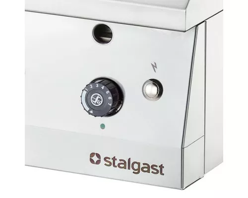 gas grill plate, smooth-ribbed, 13 kW, G20, chrome Gāzes grila plāksne, gludi rievota, 13 kw, g20, hromēta, Stalgast, 9737310