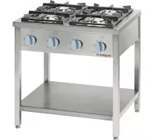 Плита газовая самостоятельная 4-х конфорочная, с полкой  20, 5 kw - g20 (gz50), Stalgast, 979511