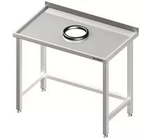 Wall table without shelf 1500x600x850 mm, with waste hole, Stalgast, 980926150