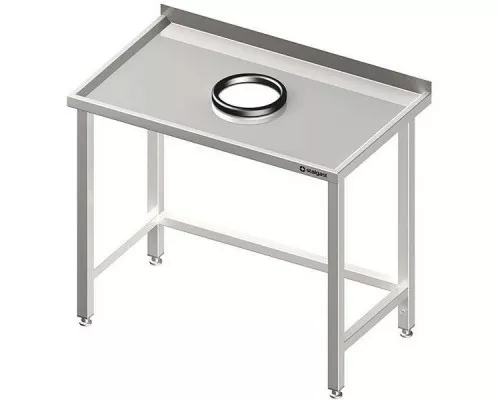 stół przyścienny bez półki 1000x700x850 mm, z otworem na odpadki Sienas galds bez plaukta 1000x700x850 mm, ar atkritumu caurumu, Stalgast, 980927100