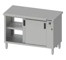 Стол сквозной с подогреваемым шкафом, дверцы-купе  1400x600x850 мм, Stalgast, 982196140