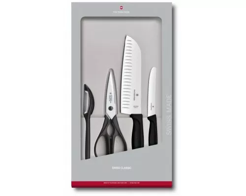Swiss classic, virtuves komplekts, 4 gabali, melns, dāvanu kaste, Victorinox, 6.7133.4G Swiss classic, virtuves komplekts, 4 gabali, melns, dāvanu kaste, Victorinox, 6.7133.4G