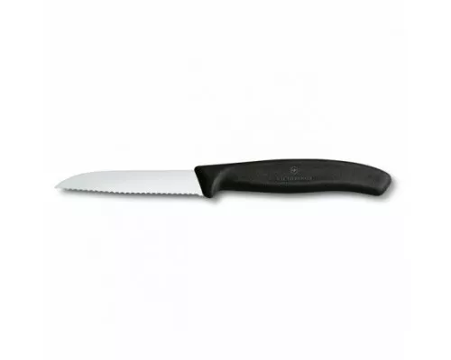 Swiss classic, нож для разделки, волнистый, 8 см, черный, Victorinox, 6.7433 Swiss classic, нож для разделки, волнистый, 8 см, черный, Victorinox, 6.7433