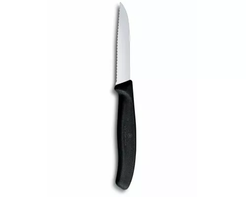 Swiss classic, нож для разделки, волнистый, 8 см, черный, Victorinox, 6.7433 Swiss classic, нож для разделки, волнистый, 8 см, черный, Victorinox, 6.7433