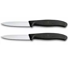 Swiss classic, paring knife, 8 cm, black, Victorinox, 6.7603