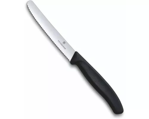 Swiss classic, нож для томатов, волнистый, 11 см, зеленый, Victorinox, 6.7836.L114 Swiss classic, нож для томатов, волнистый, 11 см, зеленый, Victorinox, 6.7836.L114