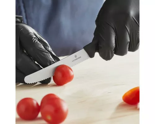 Swiss classic, нож для томатов, волнистый, 11 см, зеленый, Victorinox, 6.7836.L114 Swiss classic, нож для томатов, волнистый, 11 см, зеленый, Victorinox, 6.7836.L114