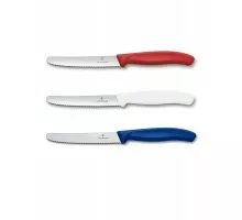Swiss classic, tomātu nazis, apaļš gals, viļņots, 11 cm, melns, Victorinox, 6.7833