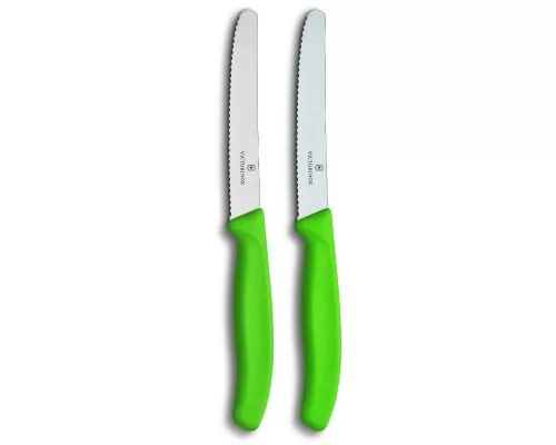 Swiss classic, нож для томатов, волнистый, 11 см, зеленый, Victorinox, 6.7836.L114 Swiss classic, нож для томатов, волнистый, 11 см, зеленый, Victorinox, 6.7836.L114