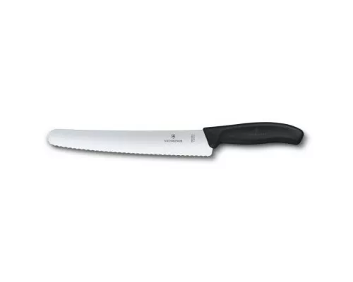 Swiss classic, кондитерский нож, волнистый, 26 см, черный, блистер, Victorinox, 6.8633.26B Swiss classic, кондитерский нож, волнистый, 26 см, черный, блистер, Victorinox, 6.8633.26B
