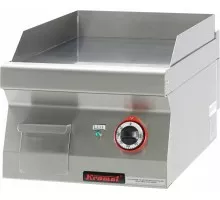 Гладкая хромированная гриль-плита, 400 мм, 4,8 квт, Kromet, 700.PBE-400G