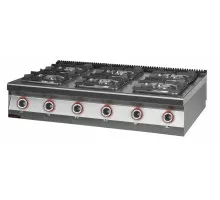 6-конфорочная газовая плита 2x4,5квт + 2x7,5квт + 2x9,0 квт, Kromet, 900.KG-6