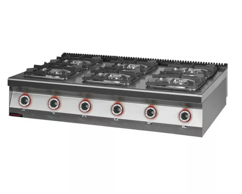 6-конфорочная газовая плита 2x4,5квт + 2x7,5квт + 2x9,0 квт, Kromet, 900.KG-6 6-конфорочная газовая плита 2x4,5квт + 2x7,5квт + 2x9,0 квт, Kromet, 900.KG-6