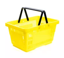 Shopping basket H-22 cm L-30 cm G-43 cm Capac.22L yellow N