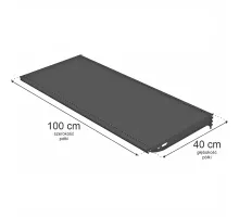 Full shelf Basic L-100 cm G-40 cm anthracite RAL7016 + 2 pcs. bracket G-40 cm N