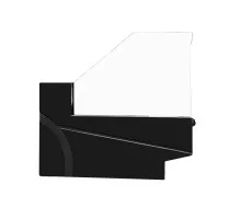 Bok LCH LAURA EM melns kreisais N