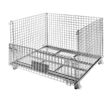 Sieta konteiners Gitterbox S-120 cm G-100 cm H-89 cm acu 5x5 cm pastiprināts ar atveramu sānu cinkots N
