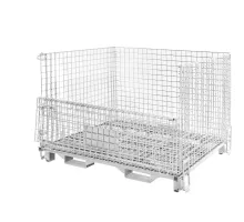 Wire mesh container Gitterbox S-120 cm G-100 cm H-91 cm cell 5x5 cm with lower handle galvanized N