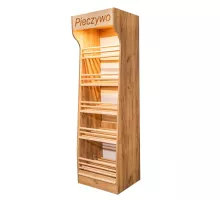 Bakery rack T H-200cm L-60cm G-50cm plexiglass LED lighting oak craft N