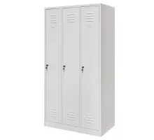 BHP apavu skapis J-90 3 durvju pelēks S-90 cm G-50 cm H-180 cm skrūvēts N