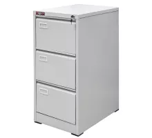 Metal filing cabinet J-3/S 3 drawers A4 gray S-46 cm G-62 cm H-103 cm collapsible N