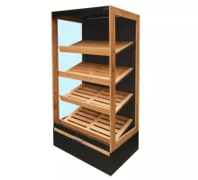 Atvērta moduļa maizes plaukts H-205 cm L-106,5 cm G-70 cm ozolkoka kraft / melns N