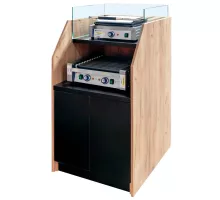 Hot dog cabinet H-143 cm L-70 cm G-80 cm craft oak N
