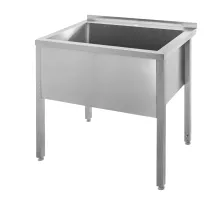 Wall-mounted welded stainless steel pool S-90 cm G-60 cm H- 85 cm N