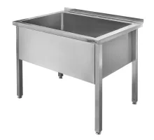 Welded stainless steel wall-mounted pool S-120 cm G-70 cm H- 85 cm N