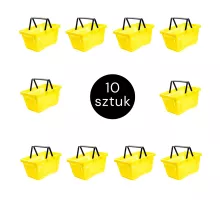 Shopping cart H-22 cm L-30 cm G-43 cm Capacity 22L yellow (set of 10 pcs.) N
