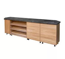 Impulse trading counter H-113 cm L-290 cm G-60 cm American oak N