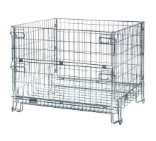 Sieta konteiners Gitterbox S-125 cm G-104 cm H-98 cm acs 5,5x11 cm salokāms ar atveramu sānu cinkots N